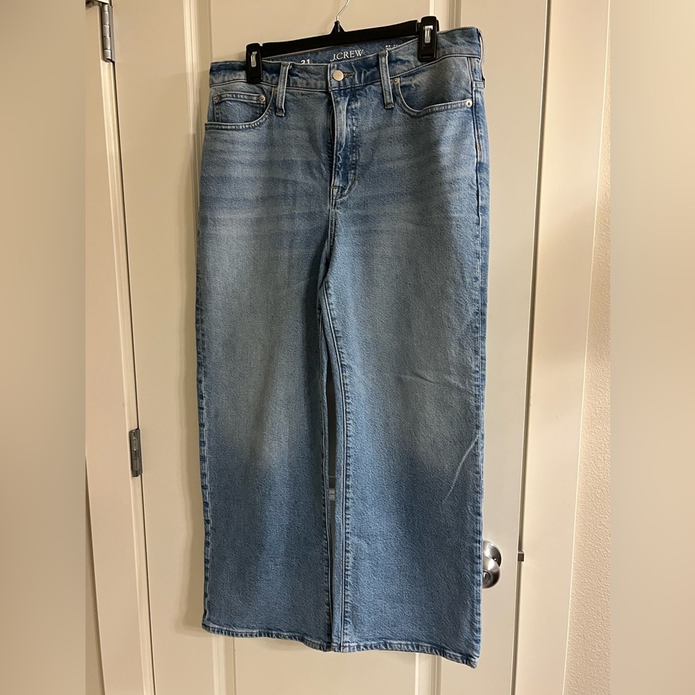 J. Crew Blue Denim Slim Wide Jeans